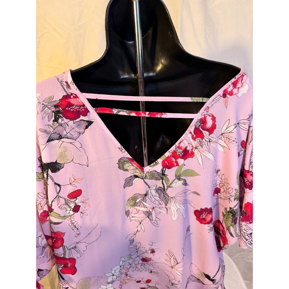 Maurices Cottagecore Fairy Boho Floral Blouse Top Women's Plus 2X Purple Soft - Picture 4 of 4